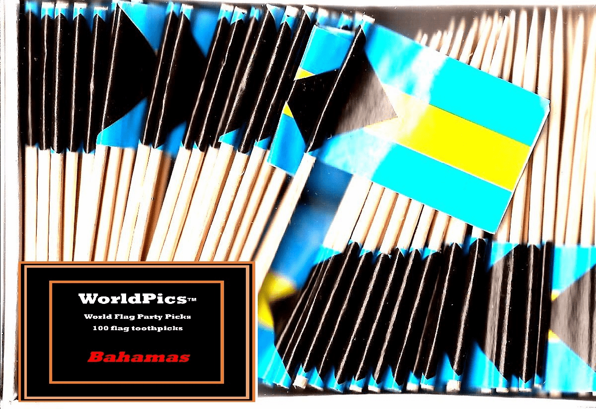 Bahamas Flag Toothpicks