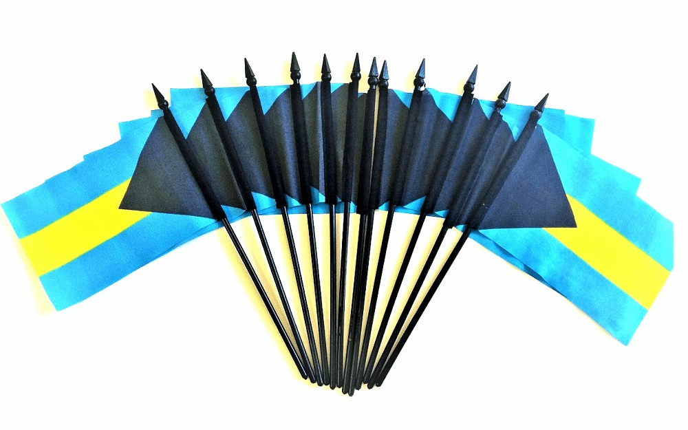 Bahamas Polyester Table Flag - 12 pack
