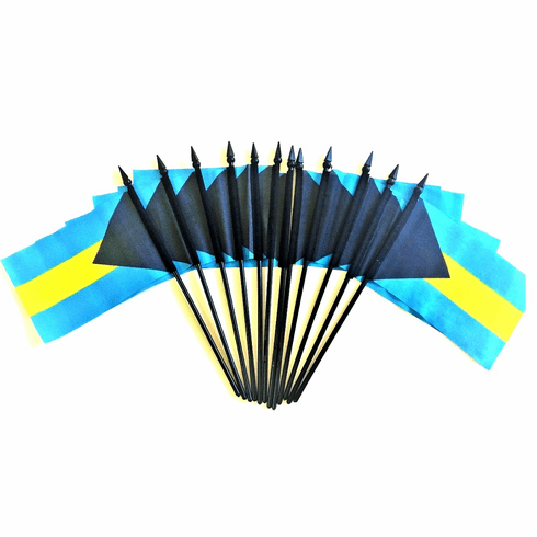 Bahamas Polyester Table Flag - 12 pack
