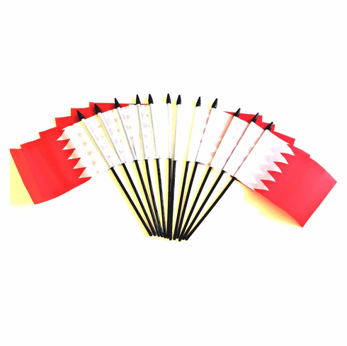 Bahrain Polyester Table Flags - 12 Per Pack