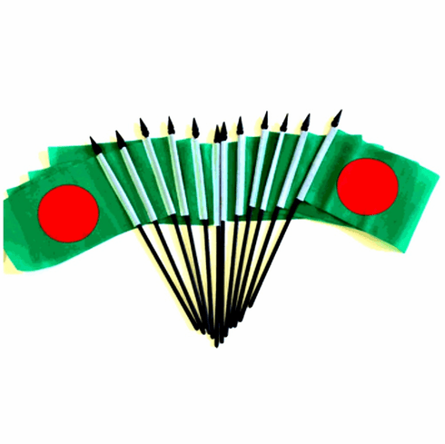 Bangladesh Polyester Table Flags - 12 Per Pack