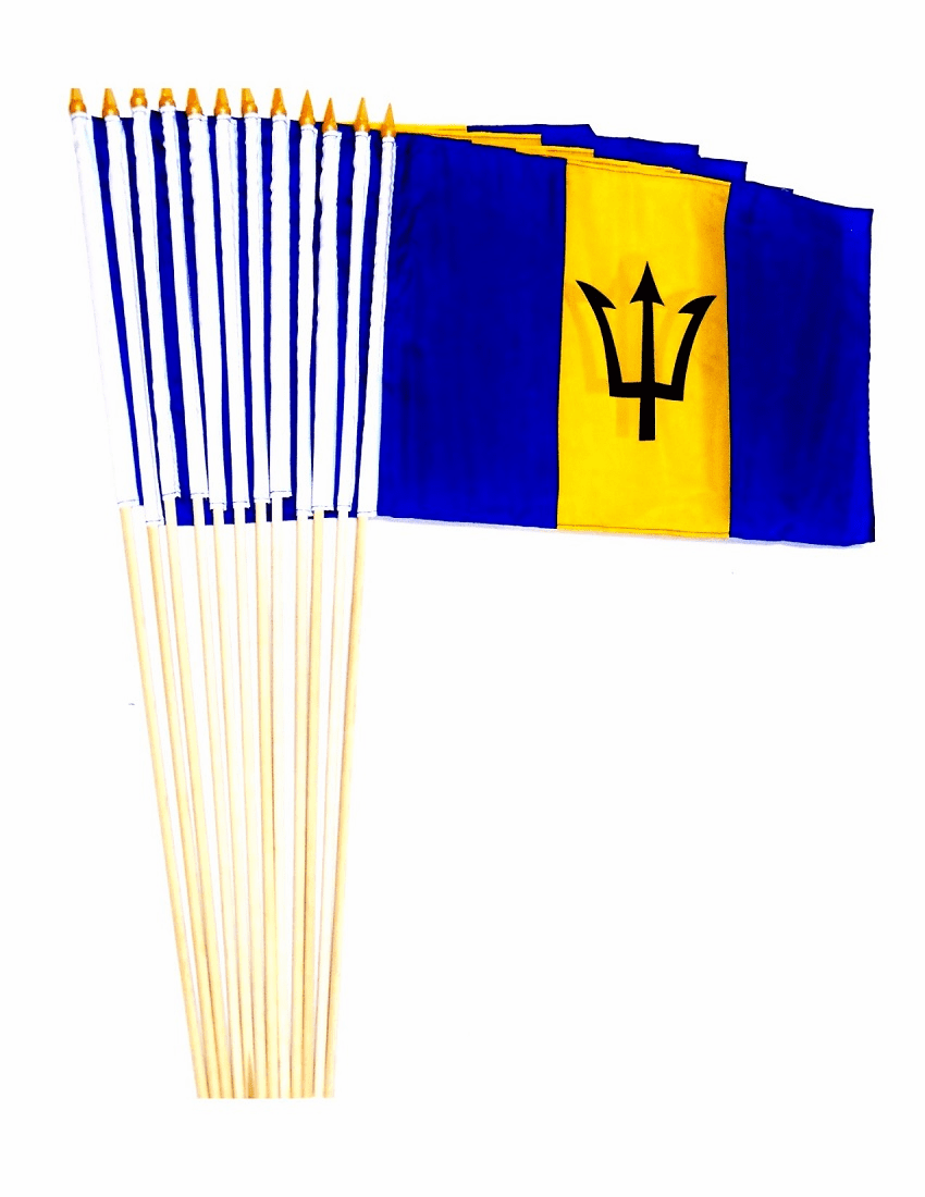 Barbados 12" x 18" Stick Flags