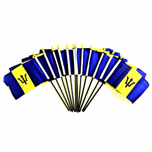 Barbados Polyester Table Flags - 12 Per Pack