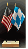 Bavaria and US Flag Desk Set