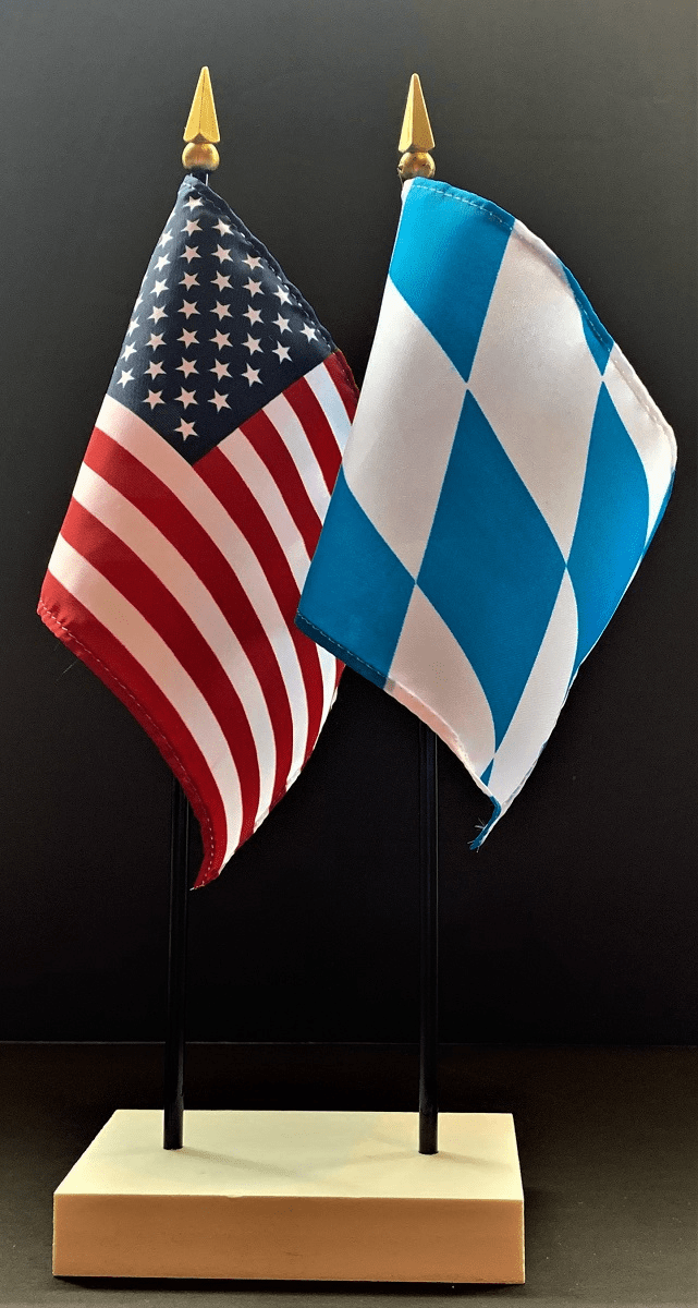 Bavaria and US Flag Desk Set