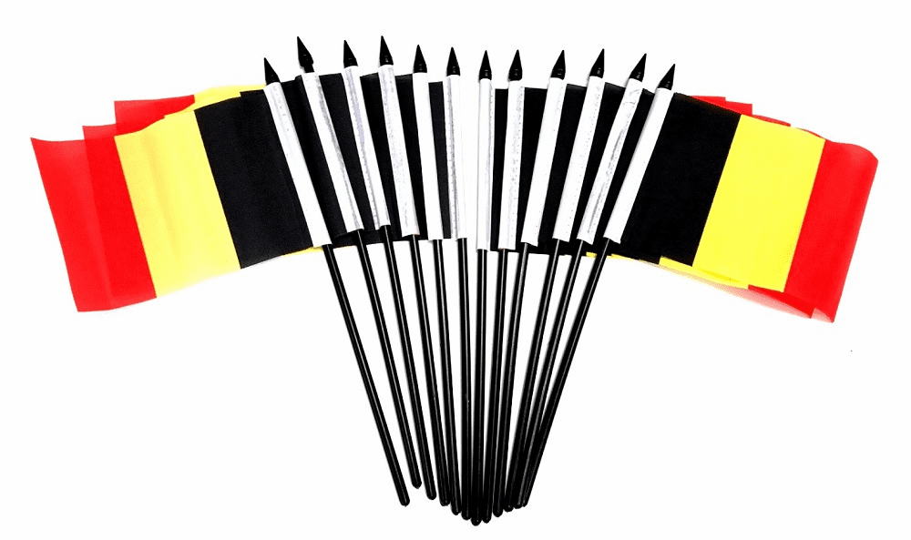 Belgium Polyester Table Flags - 12 per pack