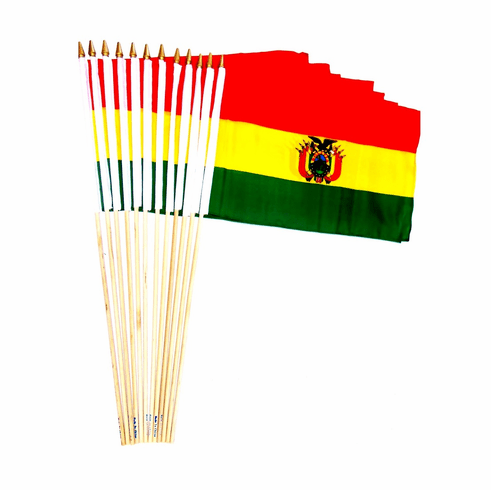 Bolivia 12" x 18" Stick Flag