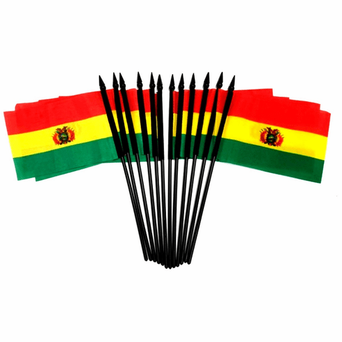 Bolivia Polyester Table Flags - 12 Per Pack