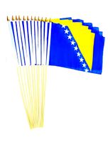 Bosnia 12" x 18" Stick Flags