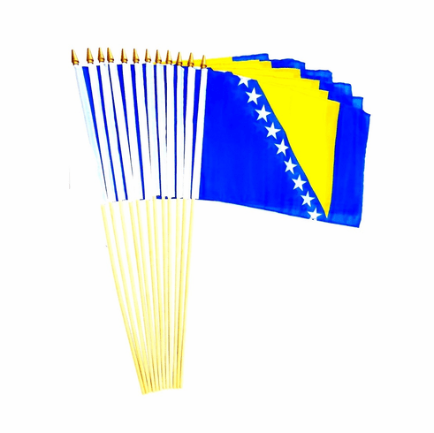 Bosnia 12" x 18" Stick Flags
