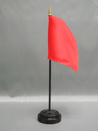 Bright Red Miniature Flags - Rayon