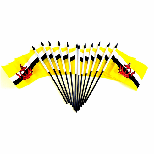 Brunei Polyester Table Flags - 12 Per Pack