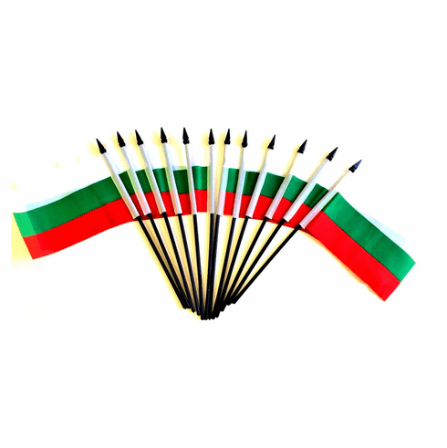 Bulgaria Polyester Table Flags - 12 pack