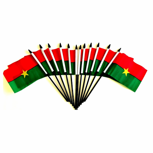 Burkina Faso Table Flags - 12 Per Pack