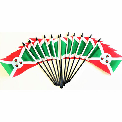 Burundi Polyester Table Flags - 12 Per Pack