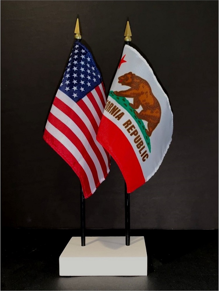 AZ FLAG California Table Vlag 14x21 cm - Californische Desk Vlag