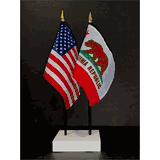 California Rainbow Table Flag 21x14cm - SMALL OFFICE FLAG 14 x 21cm - AZ FLAG