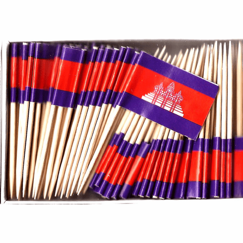Cambodia Flag Toothpicks