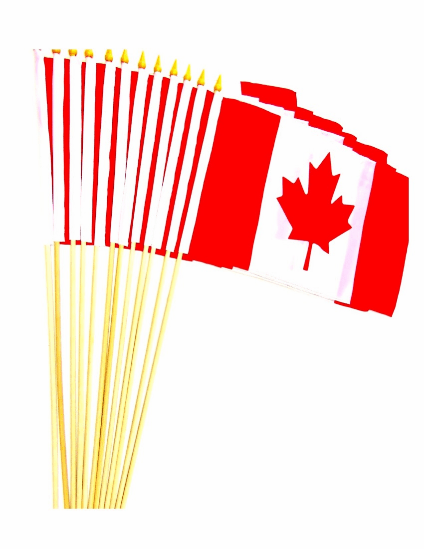 Canada 12" x 18" Stick Flags
