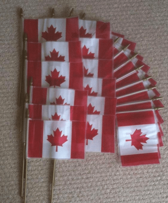 Canada 4"x6" Plastic - 24 flags