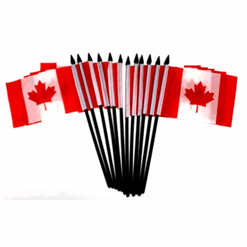 Canada Polyester Table Flags - 12 per pack