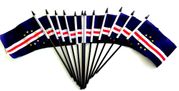 Cape Verde Polyester Table Flags - 12 Per Pack