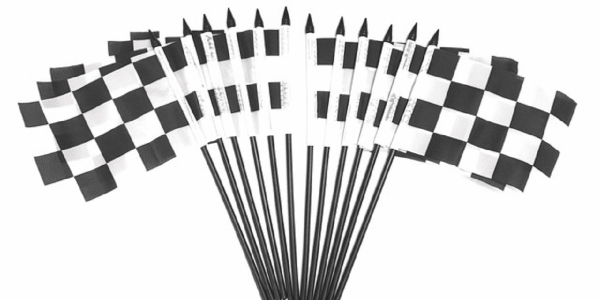 Checkered Table Flags - 12 Per Pack