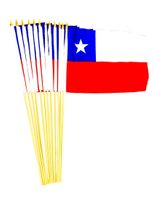 Chile 12" x 18" Stick Flags