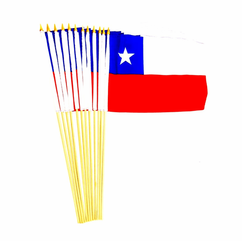 Chile 12" x 18" Stick Flags