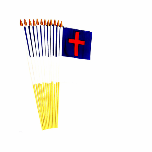 Christian 12"x18" Stick Flag