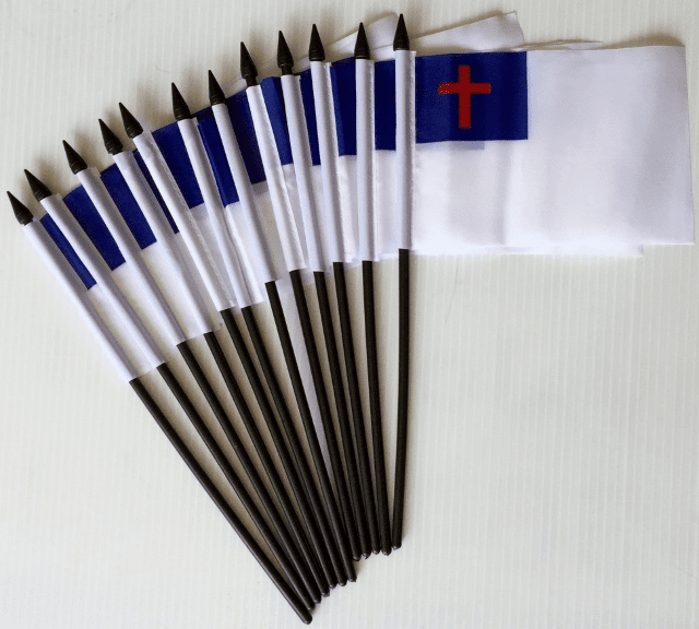 Christian Table Flags - 12 Per Pack