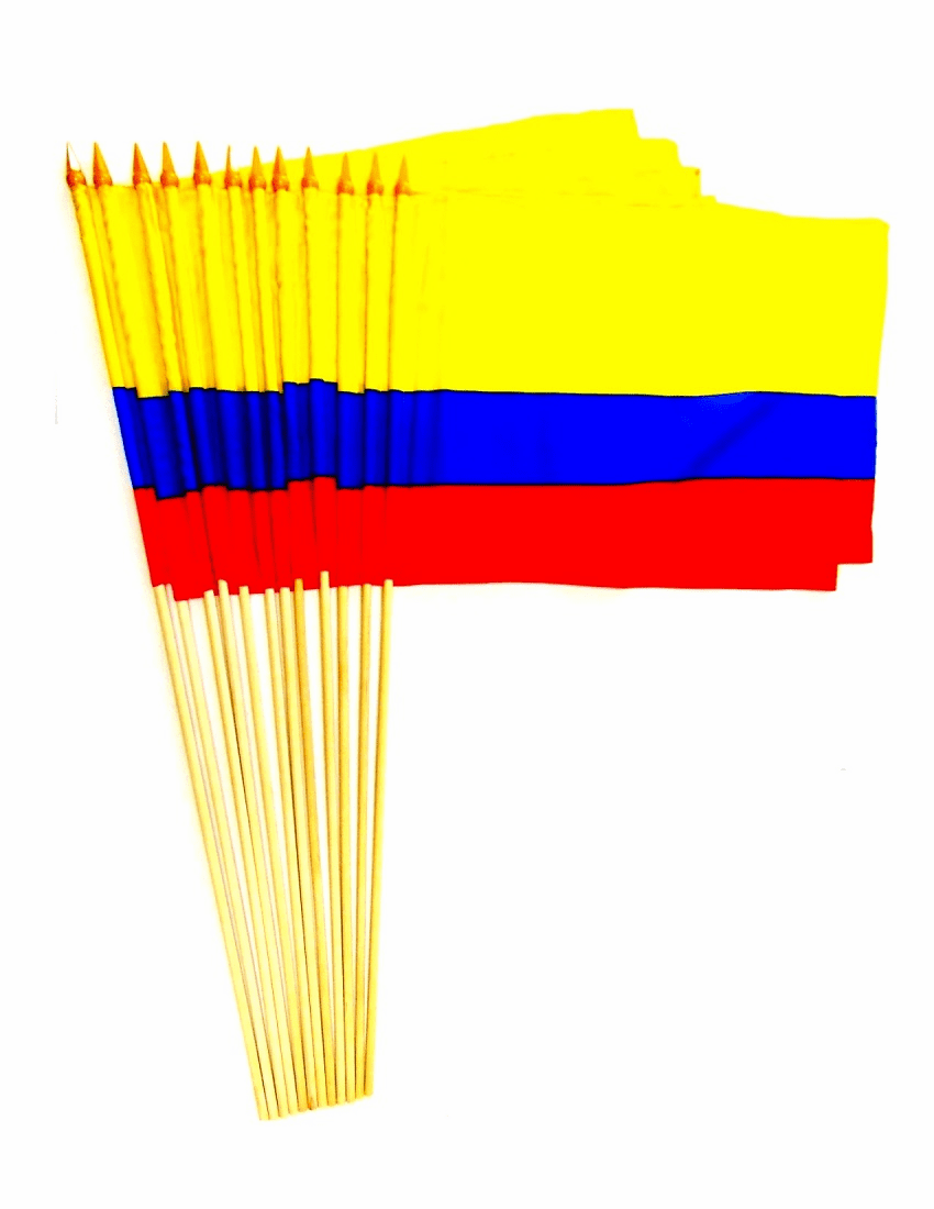 Colombia 12" x 18" Stick Flags