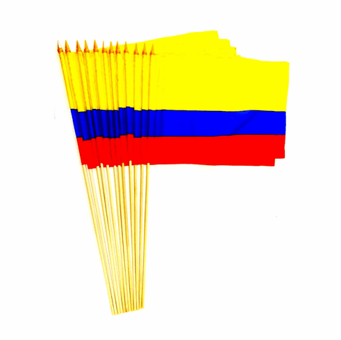 Colombia 12" x 18" Stick Flags