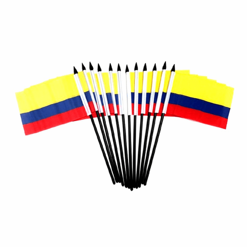 Colombia Polyester Table Flags - 12 per pack