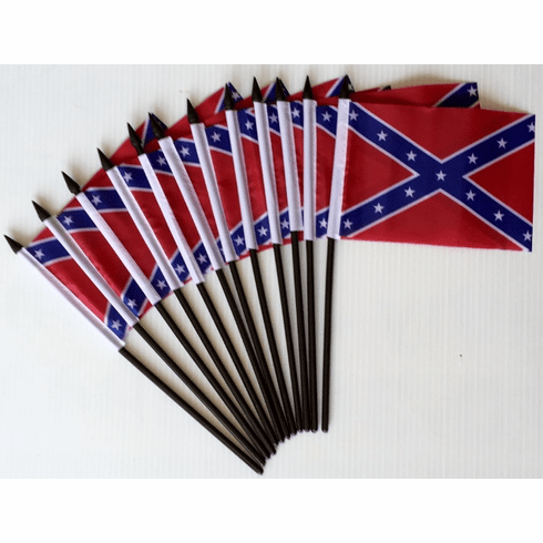 Confederate 4"x6" Polyester Table Flags - 12 per pack
