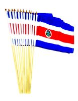 Costa Rica 12" x 18" Stick Flags