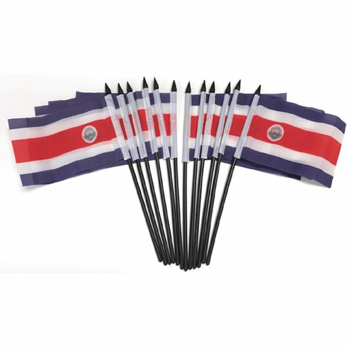 Costa Rica Polyster Table Flag - 12 per pack
