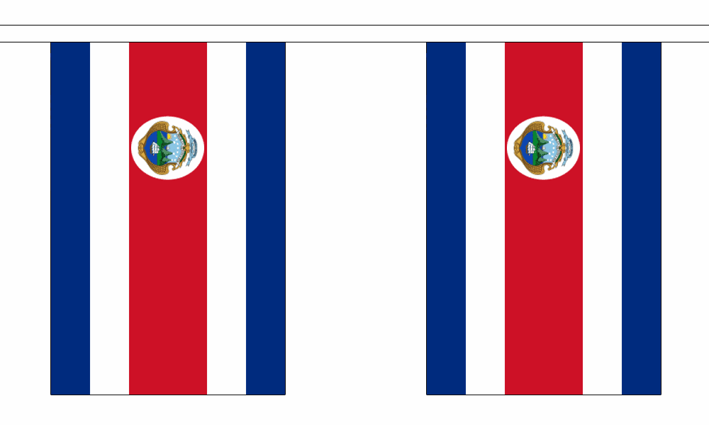 Costa Rica String Flag Bunting