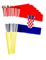 Croatia 12" x 18" Stick Flags