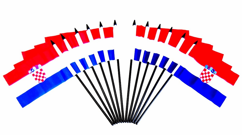 Croatia Polyester Table Flag - 12 pack