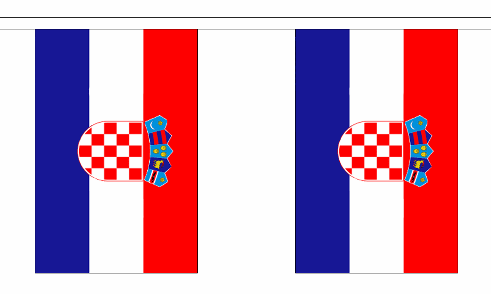 Croatia String Flag Bunting