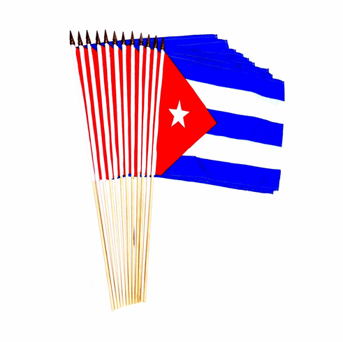 Cuba 12" x 18" Stick Flags
