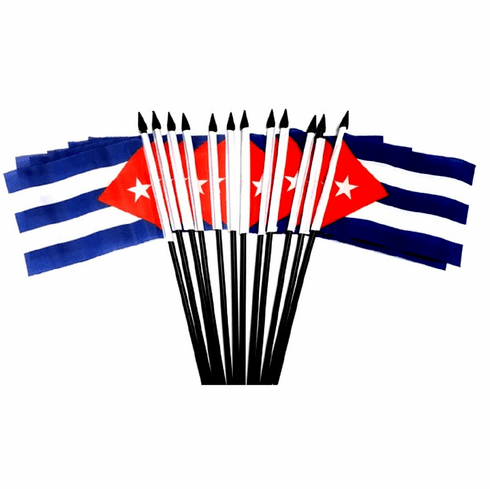 Cuba Polyester Table Flags - 12 per pack