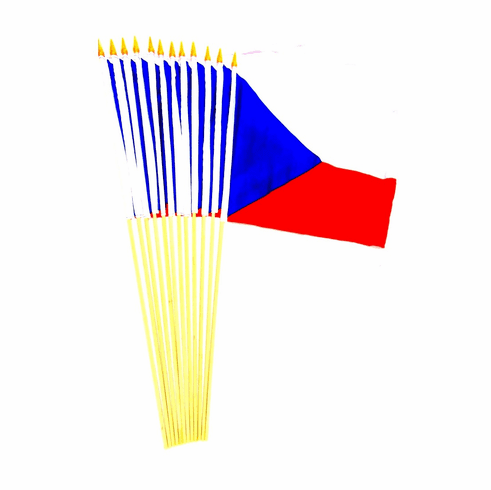 Czech Republic 12" x 18" Stick Flags