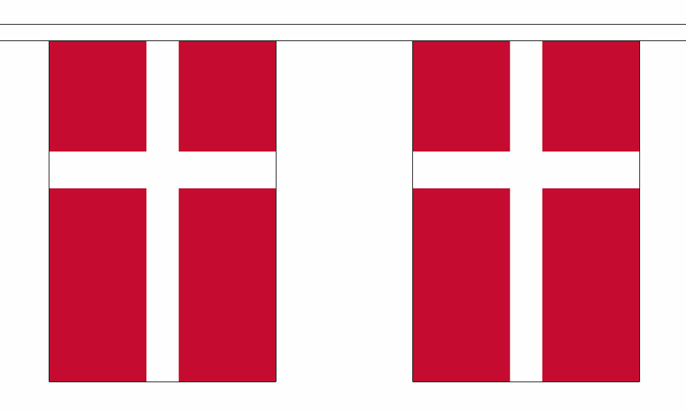 Denmark String Flag Bunting