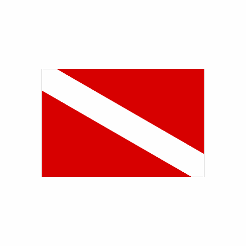 Diver Down Polyester Flag 3 X 5