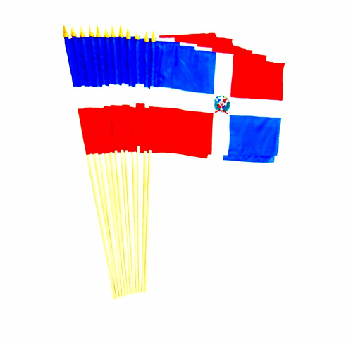 Dominican Republic 12" x 18" Stick Flags
