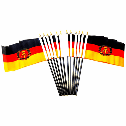 East Germany Polyester Table Flag - 12 per pack