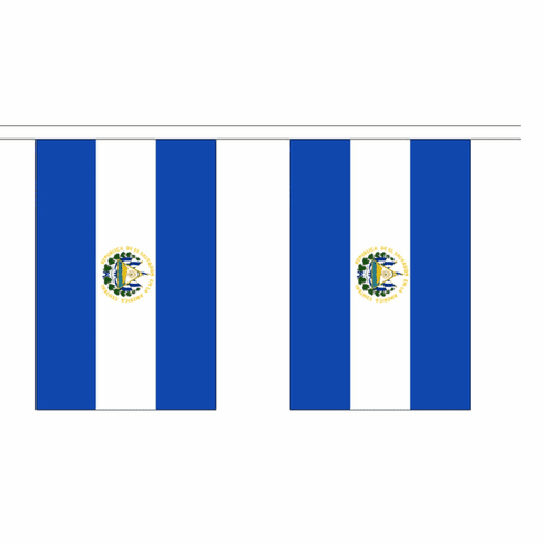 El Salvador String Flag Bunting