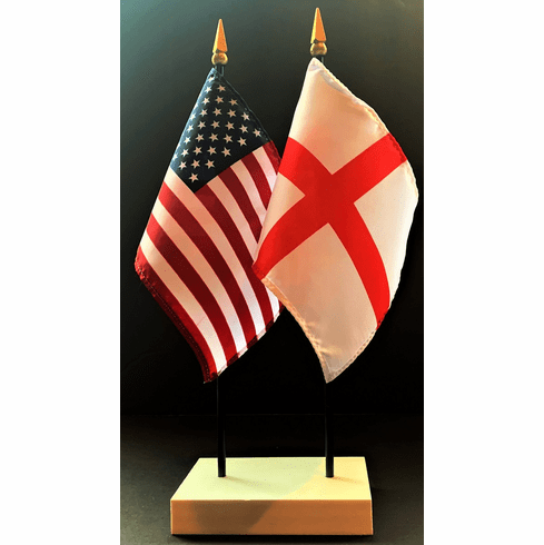 England and US Flag Desk Set